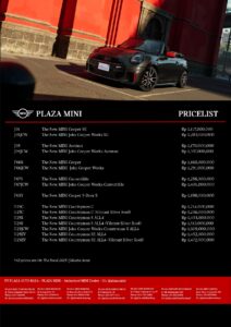 Price List MINI 2025, Harga MINI Cooper Terbaru, Harga MINI Cooper 2025, Harga Countryman Terbaru, Promo MINI Cooper